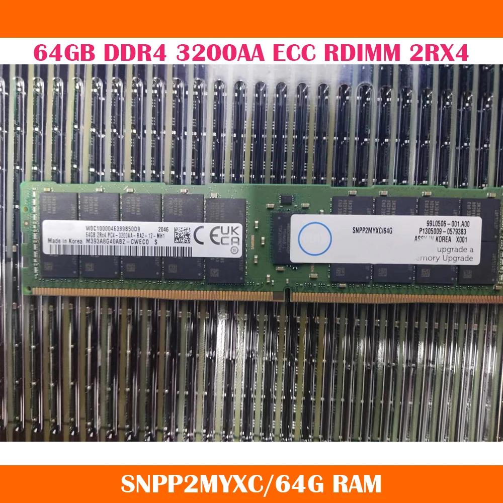  Ƽ  ޸ RAM, DELL P2MYX 0P2MYX , SNPP2MYXC/64G 64GB DDR4 3200AA ECC RDIMM 2RX4, 1 